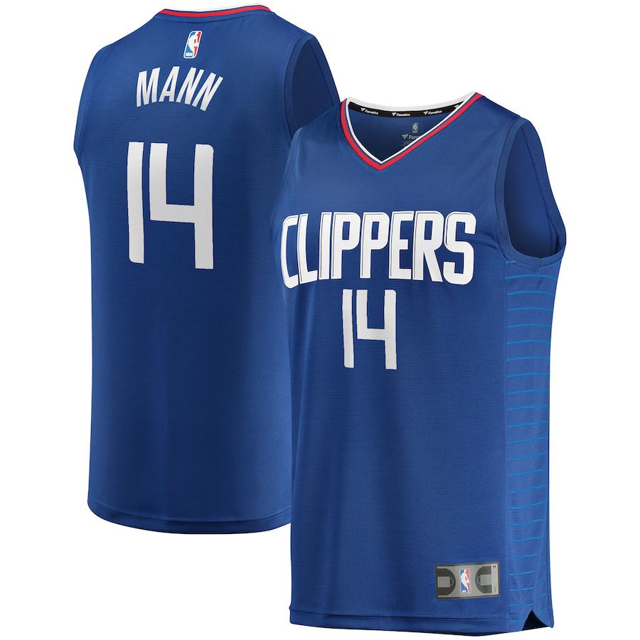 Men Los Angeles Clippers #14 Terance Mann Fanatics Branded Royal Fast Break Replica NBA Jersey